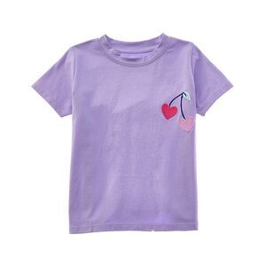 Preppygoose Girls  Cherry Hearts T-Shirt, Purple